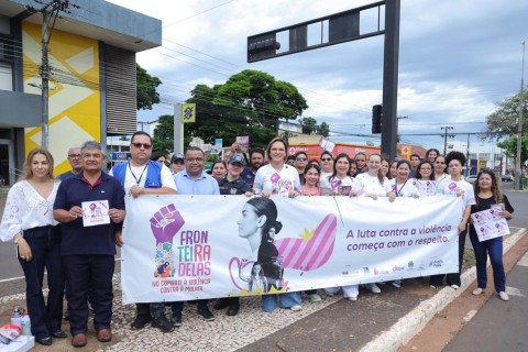 Blitz educativa leva conscientização sobre violência contra a mulher às ruas de Ponta Porã